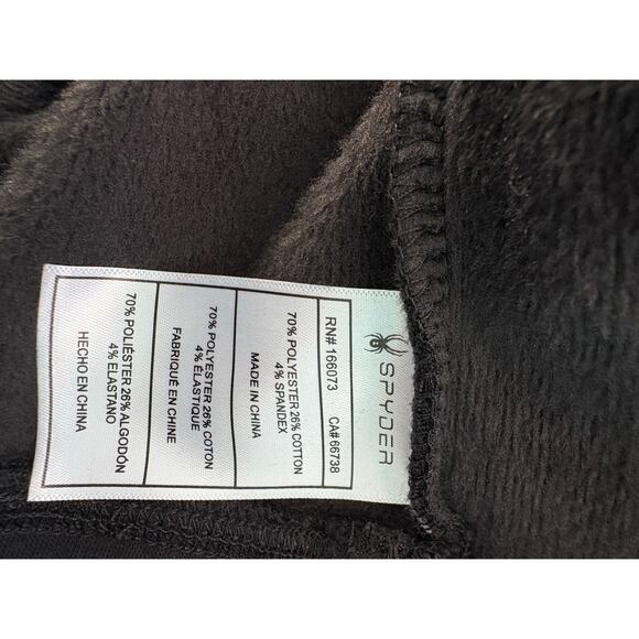 Spyder Women's Fur Lined Cowl Neck Pullover Sweatshirt Black Size Medium Mink - Picture 8 of 8